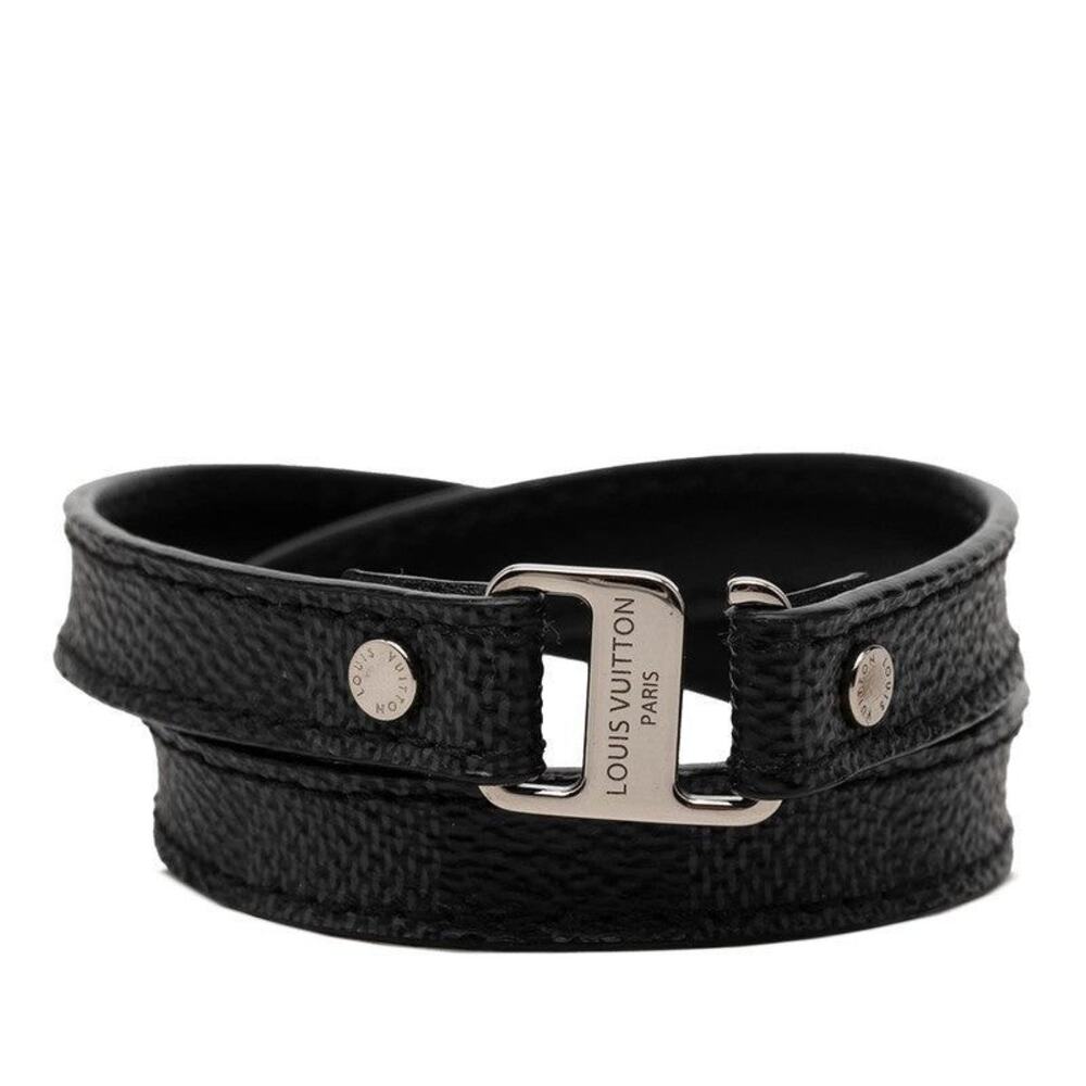 Louis Vuitton Damier Graphite Snap It Bracelet Black